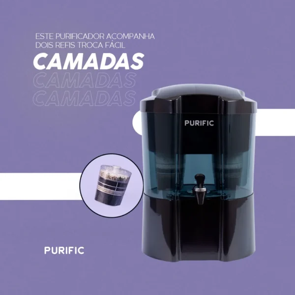 Purific Ecológico. Dez litros de capacidade